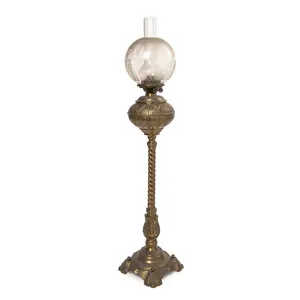 pedestal oil lamp